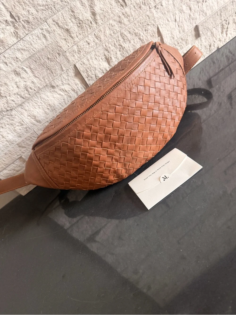 MANDRN Atlas woven crossbody